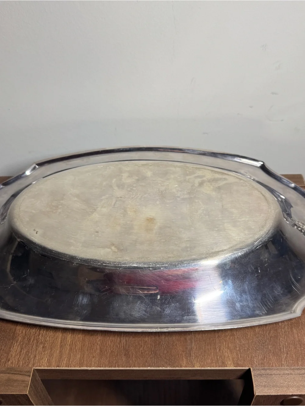 Silver Plated Decorative Serving Platter - Elegant Oval Design